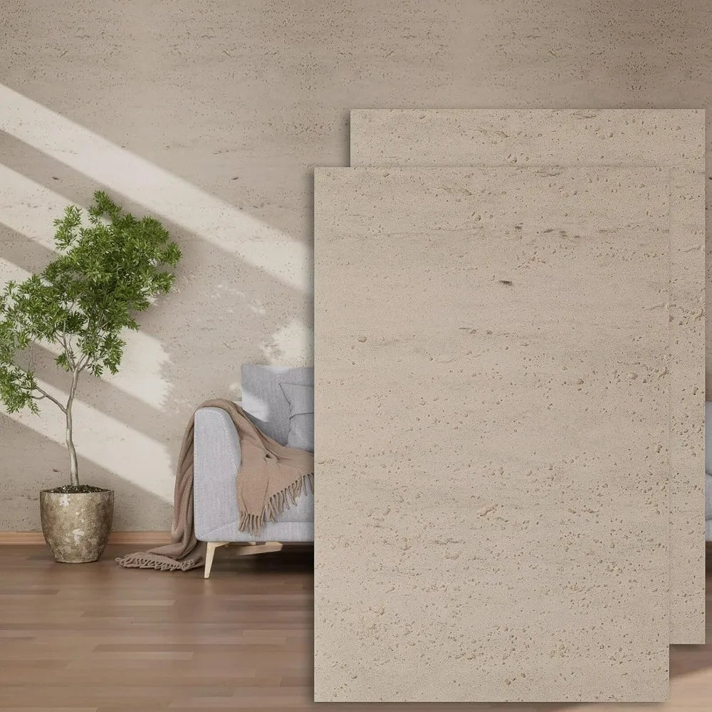 Set of 4- 3D Wall Panels, 47.2 x 23.6, Faux Stone Design, MCM Modified Clay Material, Suitable for Home Decor, Accent Walls