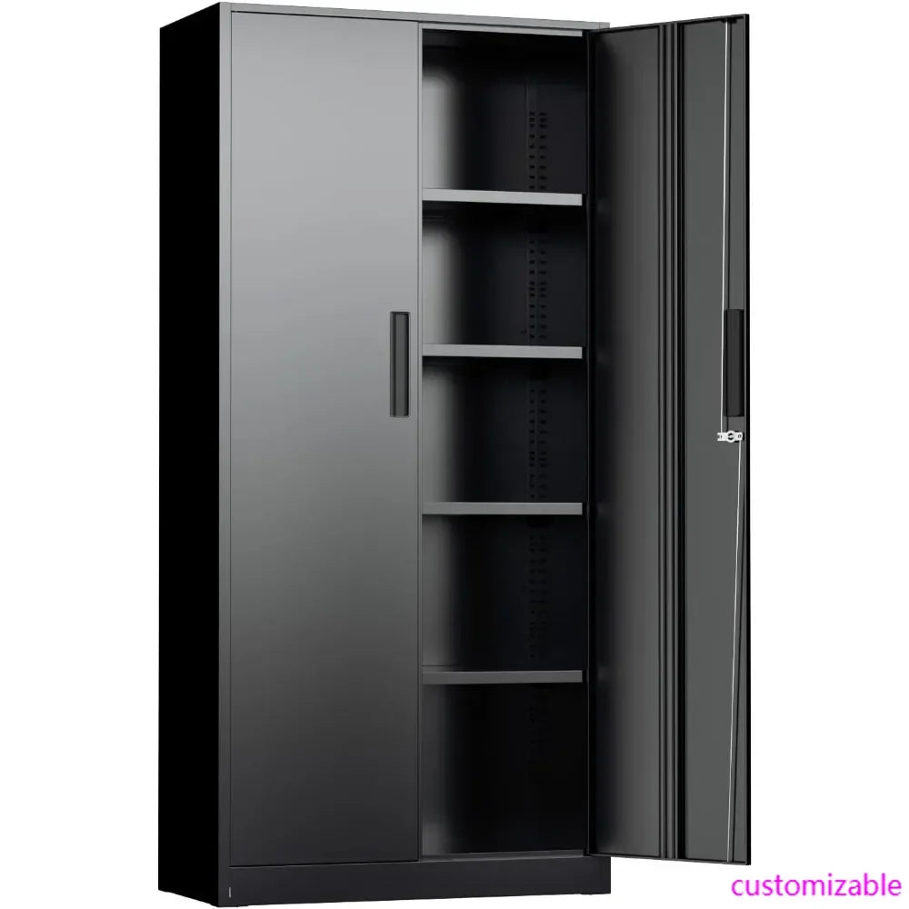Metal Storage Cabinet, 71" Lockable File Cabinet with Locking Doors, Locking Tool Cabinets with Adjustable Shelves for Office,