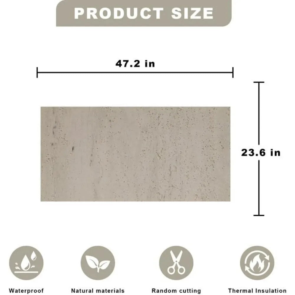 Set of 4- 3D Wall Panels, 47.2 x 23.6, Faux Stone Design, MCM Modified Clay Material, Suitable for Home Decor, Accent Walls