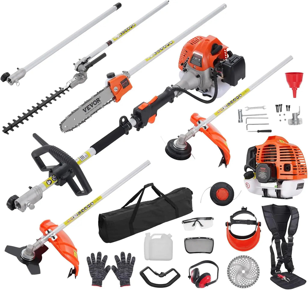 33CC 5-in-1 Multi-Functional Trimming Tools, Gas Hedge Trimmer, Weed Eater, String Trimmer, Brush Cutter, Edger