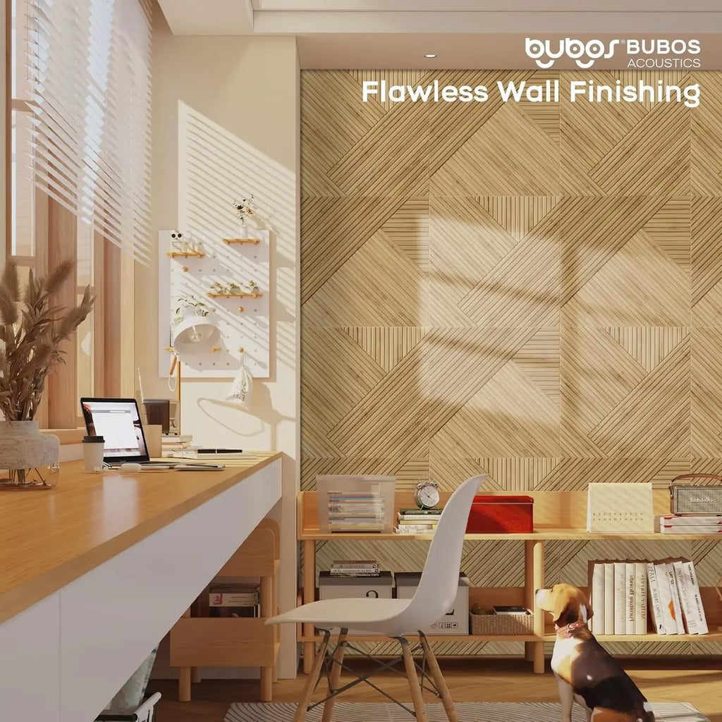 Large Acoustic Panels, 6 Pack Wood-Pattern Printing Soundproof Wall Panels, Total Size 70.8 x 47.2" Self-Adhesive