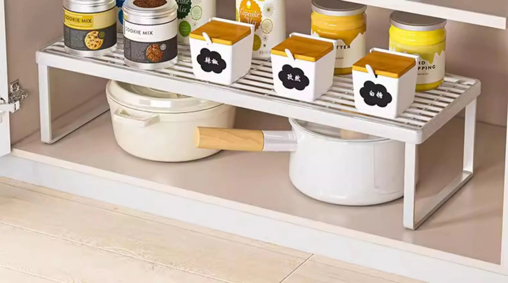 Kitchen Storage Countertop Bowl, Plate, Pot ,Utensil Organizer Cabinet/ Inner Multi-layer Self Seasoning Tabletop Storage