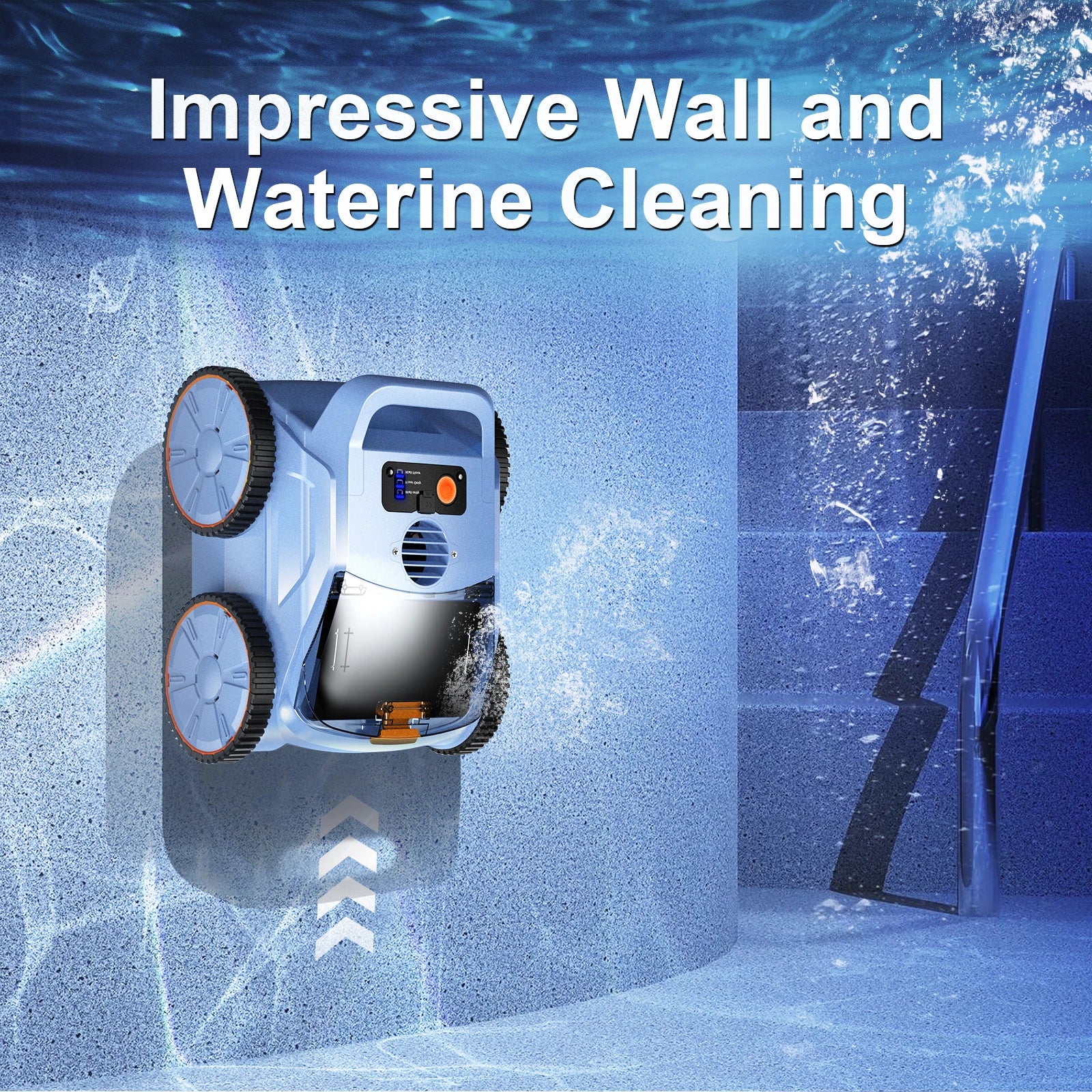 Pool Vacuum Up to 180 Mins Run Time, Robotic Pool Cleaner Above Ground for Inground Pools up to 2000 Sq. ft