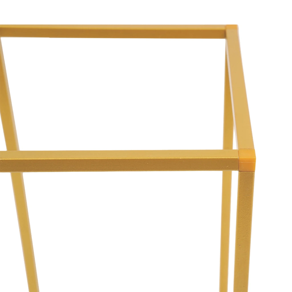 10-Pack Gold Flower Stand Set, 60cm/80cm Modern Rectangular Metal Display Stands for Wedding Centerpiece, Party, Dessert Table Decor