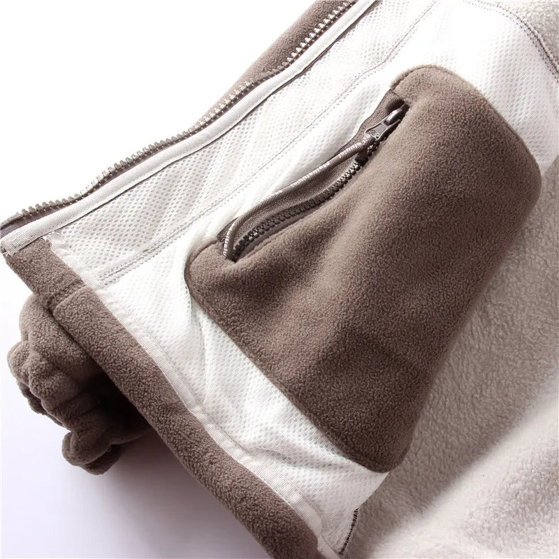 Thickened Double - Sided Polar Fleece Jacket for Men | Autumn/Winter Warm Casual Loose Fit Big Size Coat