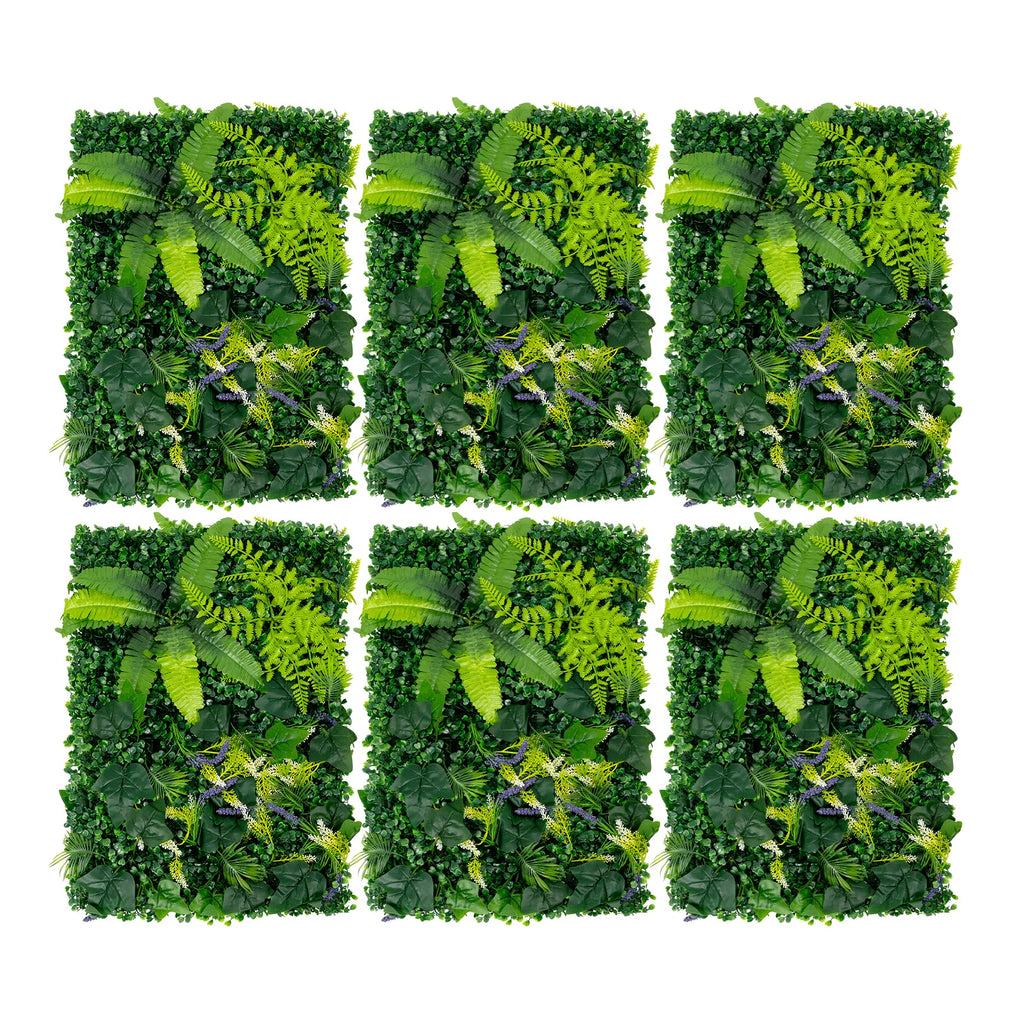 6PCS 60x40cm Artificial Grass Backdrop Wall, Greenery Walls，Greenery Backdrop for Indoor/Outdoor, Wedding, Garden, Home