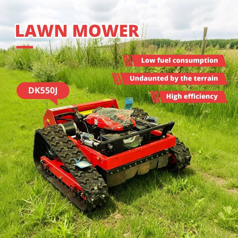 Customized Remote-controlled Lawn Mower, Farm Garden Automatic Crawler Track Lawn Mower/ Robot, Household High Quality Lawn Mower