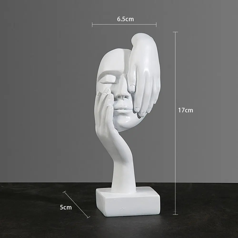 Nordic Resin Abstract Statue/ Desktop Ornaments Sculpture Figurines Face/ Character Light Luxury/ Art Crafts/ Office Home Decor