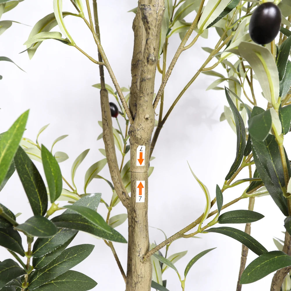 5/6/7FT  Artificial  Olive Tree in Plastic Black Pot, Artificial Plants, High Degree of Simulation, Home Interior Decorations