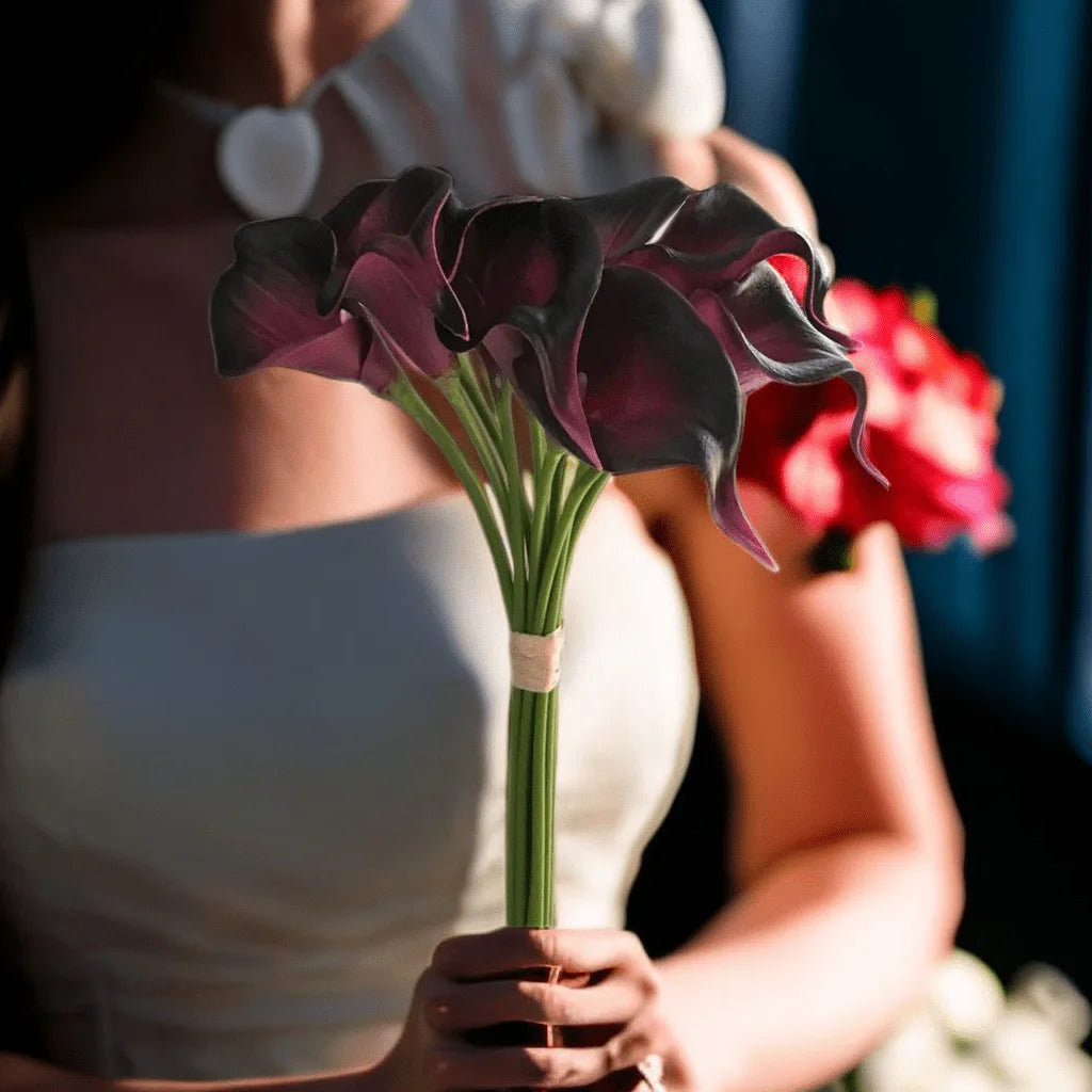 10/20PCS Artificial Flowers/ Calla Lily Bouquet for Bridal, Mother Day , Wedding Party, Home, Living Room /Table Decoration