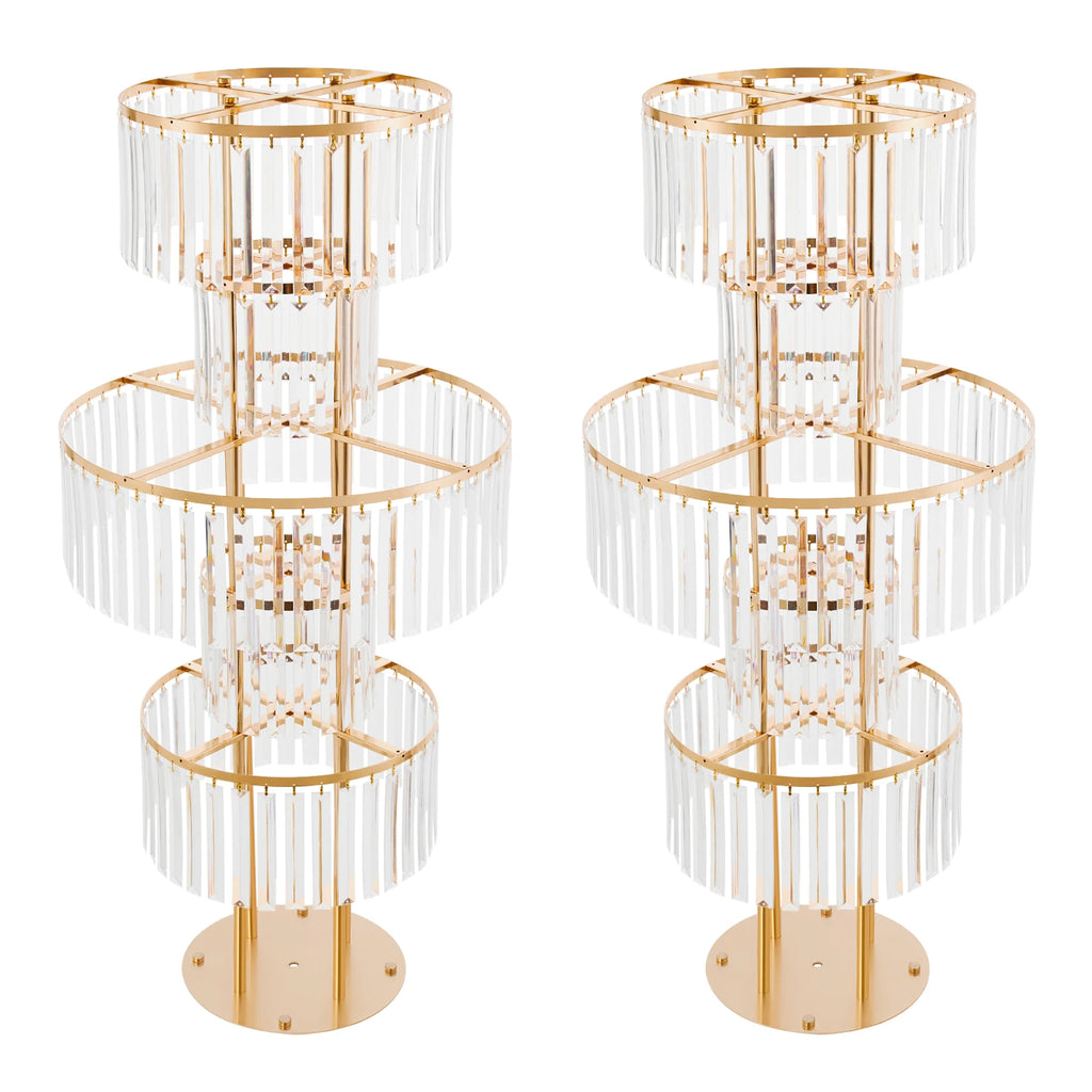 2 Pcs 5-tier Flower Stand, 11.02- 22.05 Lbs Load for Wedding, Birthday Party, Celebration, Home Decoration, Buffet
