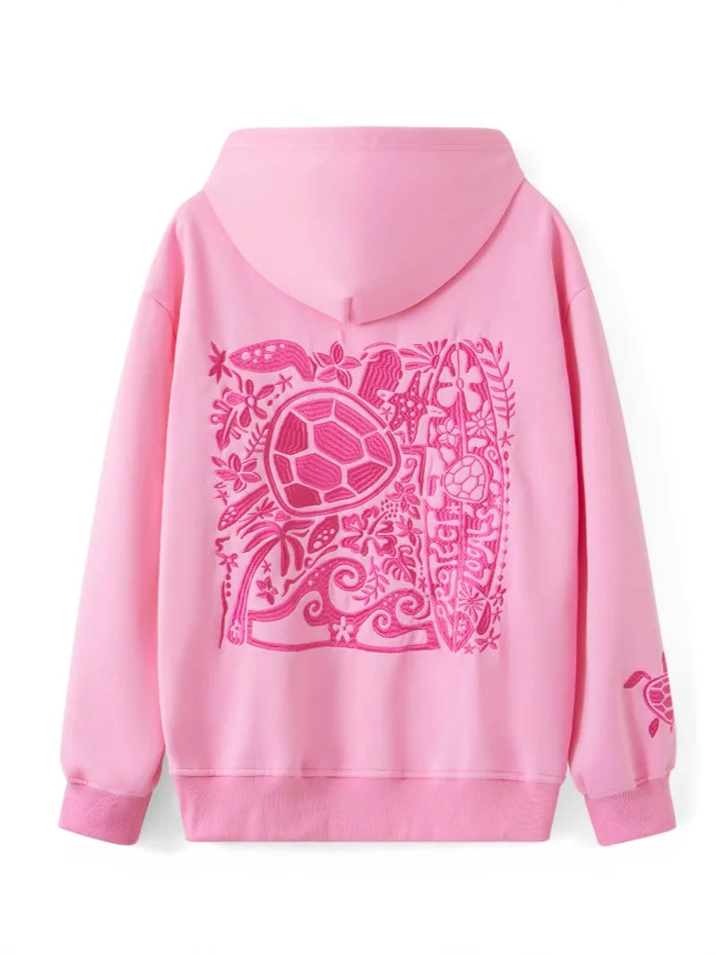 Embroidered Hoodie, Y2K Pullover, Sweatshirt, Hoodie, Casual Style