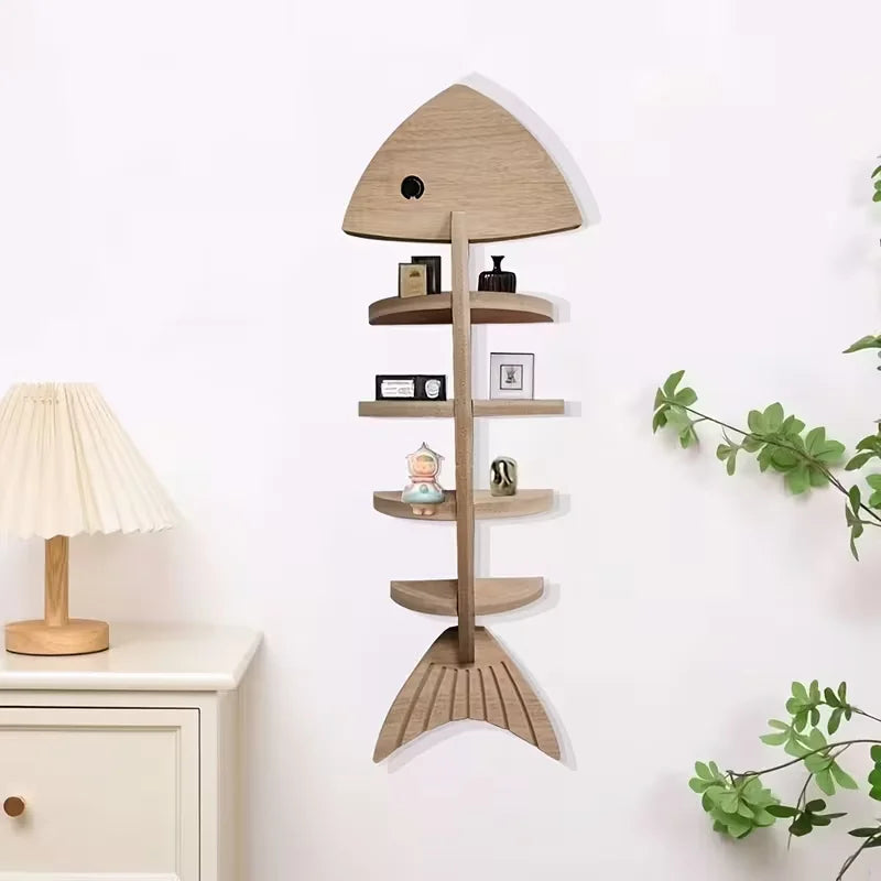 Minimalist Modern -Friendly Fishbone Wall Shelves - -Friendly Artificial Wood Floating Shelf with Storage & Hooks, Space-Saving Suitable for Living Room, Bedroom, Coffee Table Decor, Assembly for Books, Photos Display, Floati