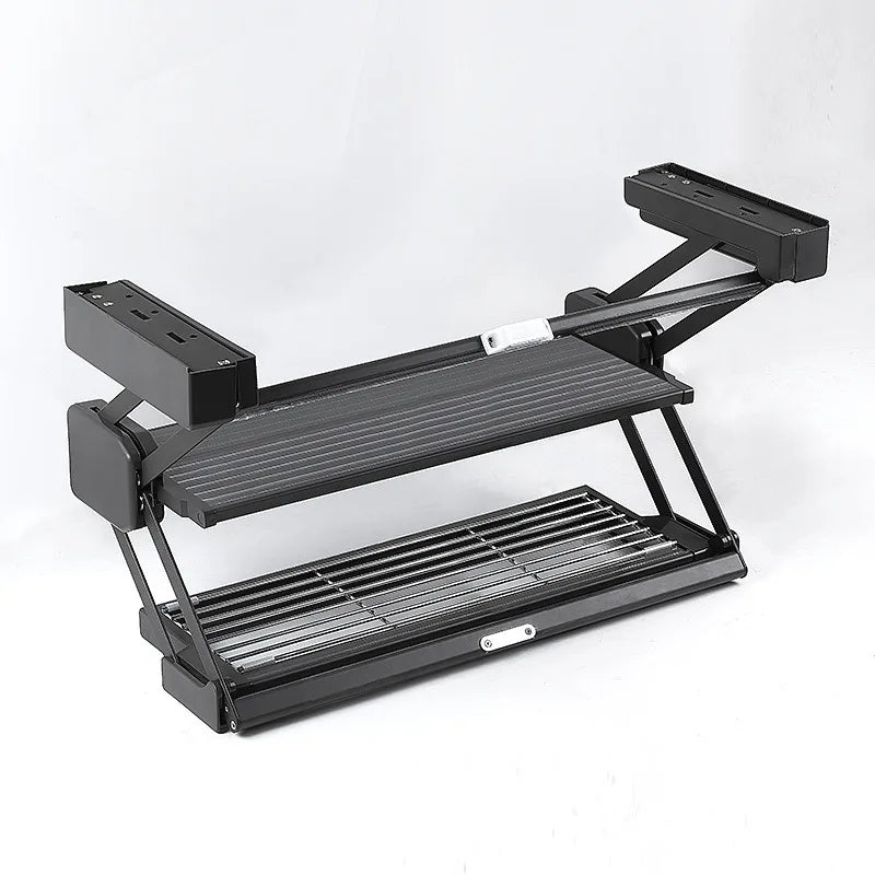 Kitchen Cabinet Lift Basket Storage Rack Condiment Dishes Pull-down Folding Kitchen Creative Home Organizer Holders Accessories