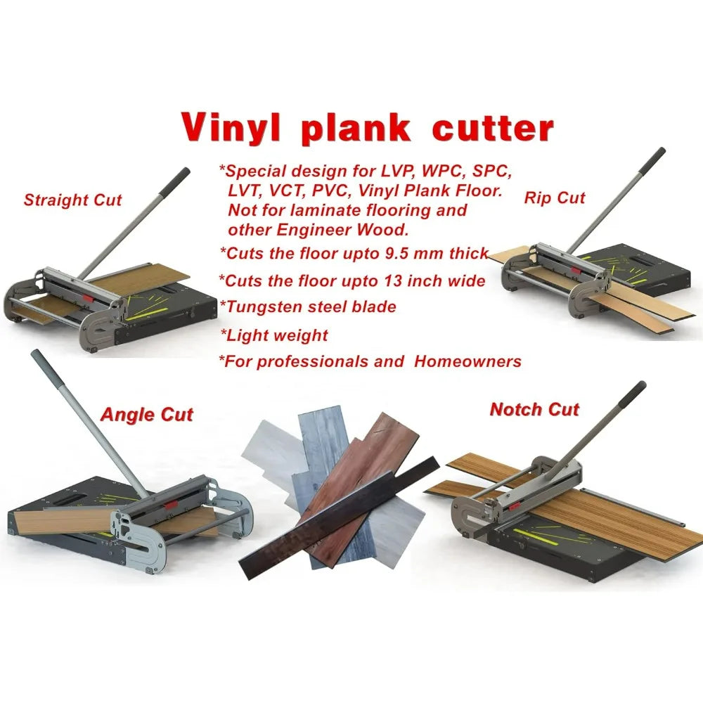 Advanced 13 Pro SPC, LVP, LVT, WPC, RVP, VCT, PVC, and Rigid Core Vinyl Flooring Cutter - Cuts Up to 9mm Thickness