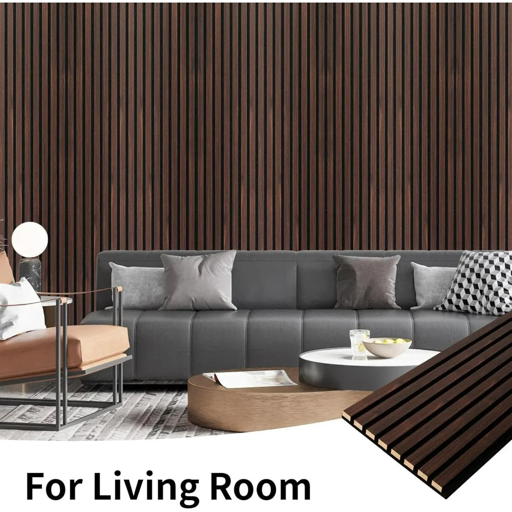 Art 3D Wall Panels: 108 x 13 Wooden Slat Wall Panels, 2-Pack/ 3D Soundproofing Acoustic Wall Panels, Large Size