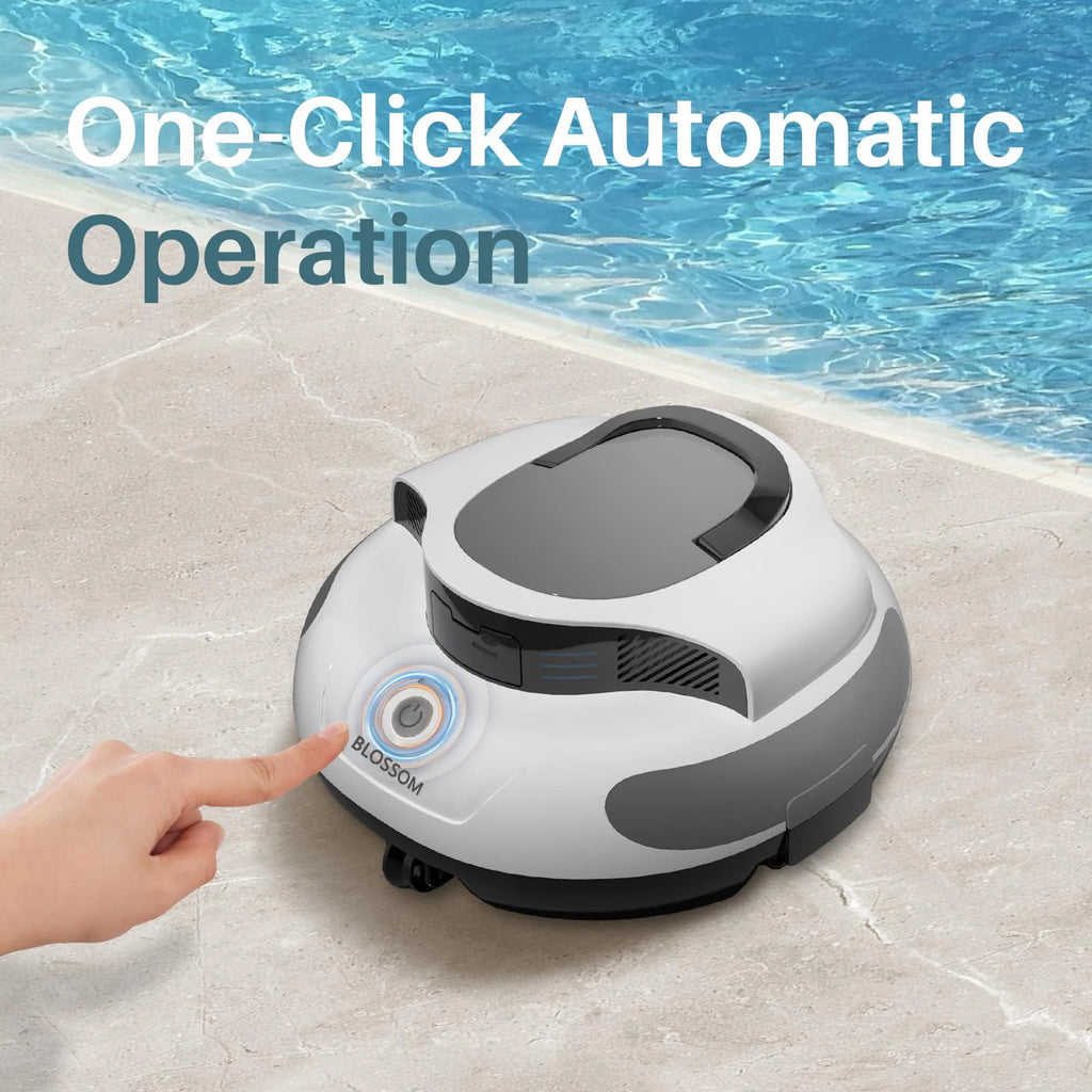 Cordless Pool Cleaner with 5000mah Up to 120 Mins Run Time/ Two Adjustable Path Planning Method/ Ideal Robotic Pool Vacuum Cleaner