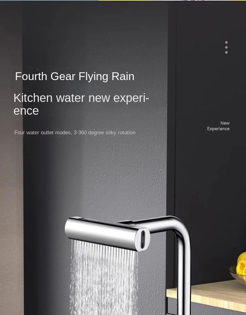 Kitchen Faucet, Rain Waterfall, Vegetable Washing Basin, Sink, Household Sink, Hot and Cold- Two in One, Pressurized Rotating