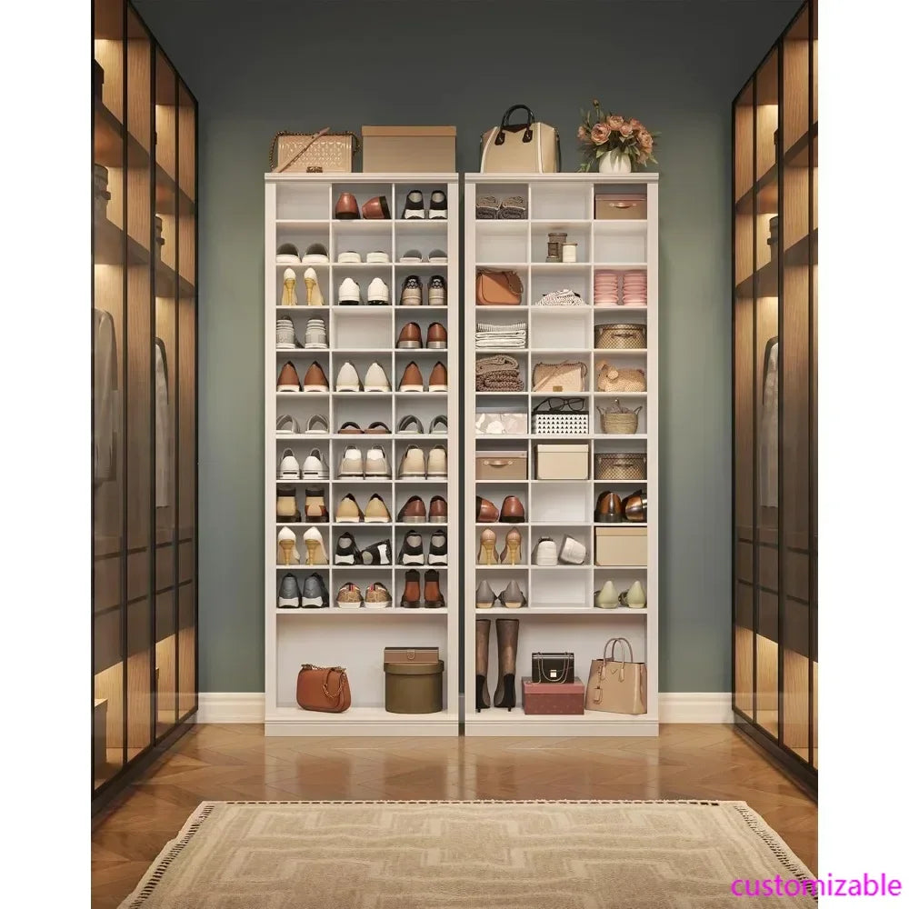 Tier Shoe Storage Cabinet, Free Standing Closet Organizers and Storage with 31 Open Cubbies, Space Saving Shoe Rack