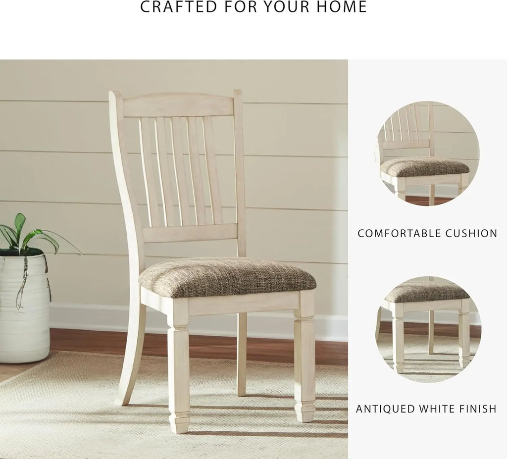 Bolanburg 20" Upholstered Dining Room Chair, Set Of 2, Antique White