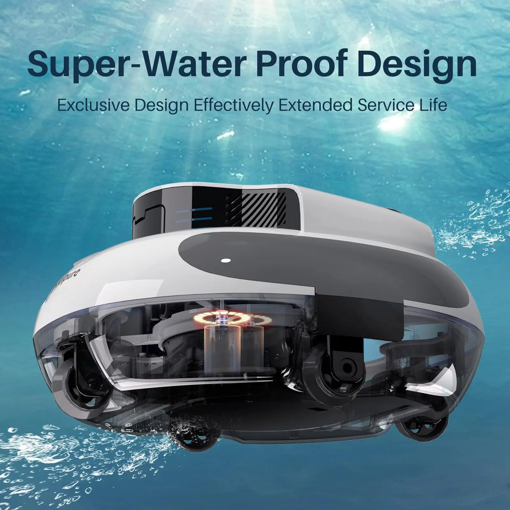 Cordless Pool Cleaner with 5000mah Up to 120 Mins Run Time/ Two Adjustable Path Planning Method/ Ideal Robotic Pool Vacuum Cleaner
