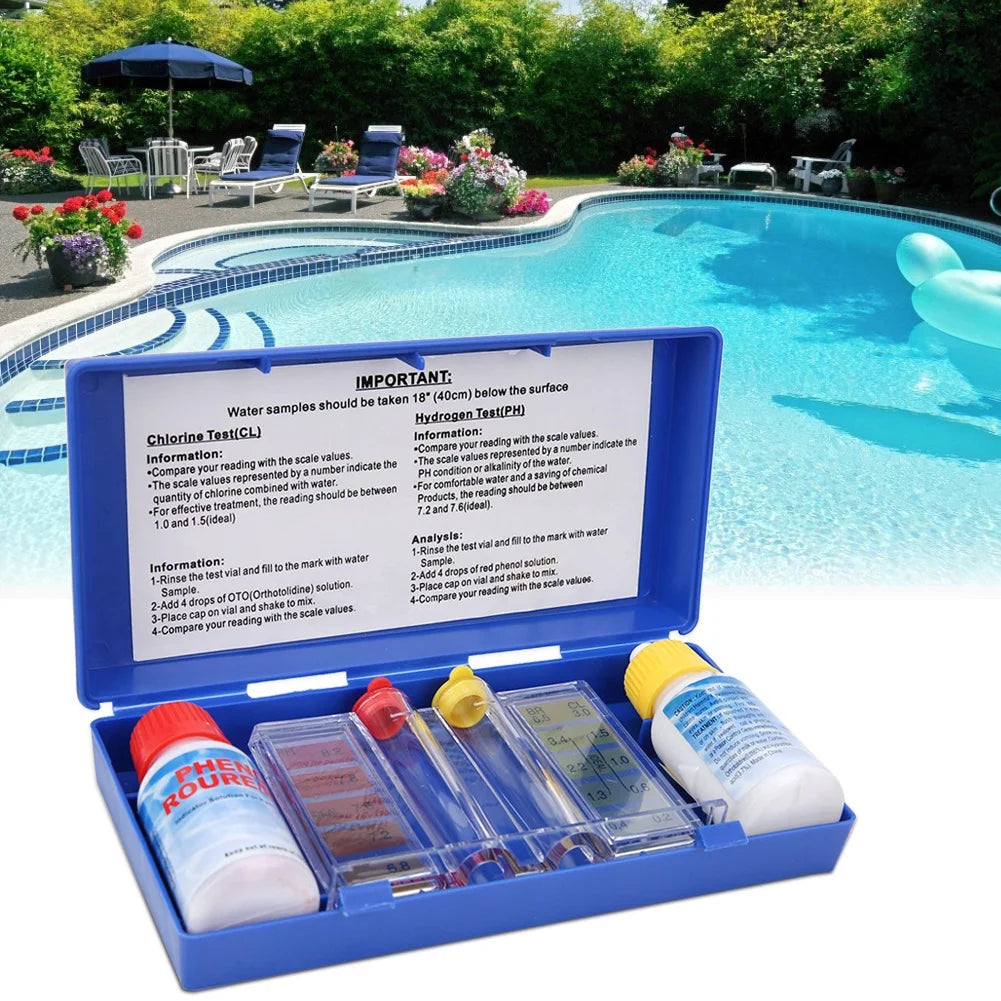 PH Chlorine Water Quality Test Kit/ Swimming Pool Tester/ Water Testing Box