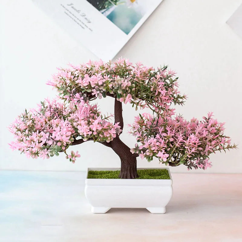 Artificial Plants Bonsai Small Tree Pot/ Fake Plant Flowers/ Potted Ornaments for Home/ Room Table Decoration/ Hotel/ Garden Decor