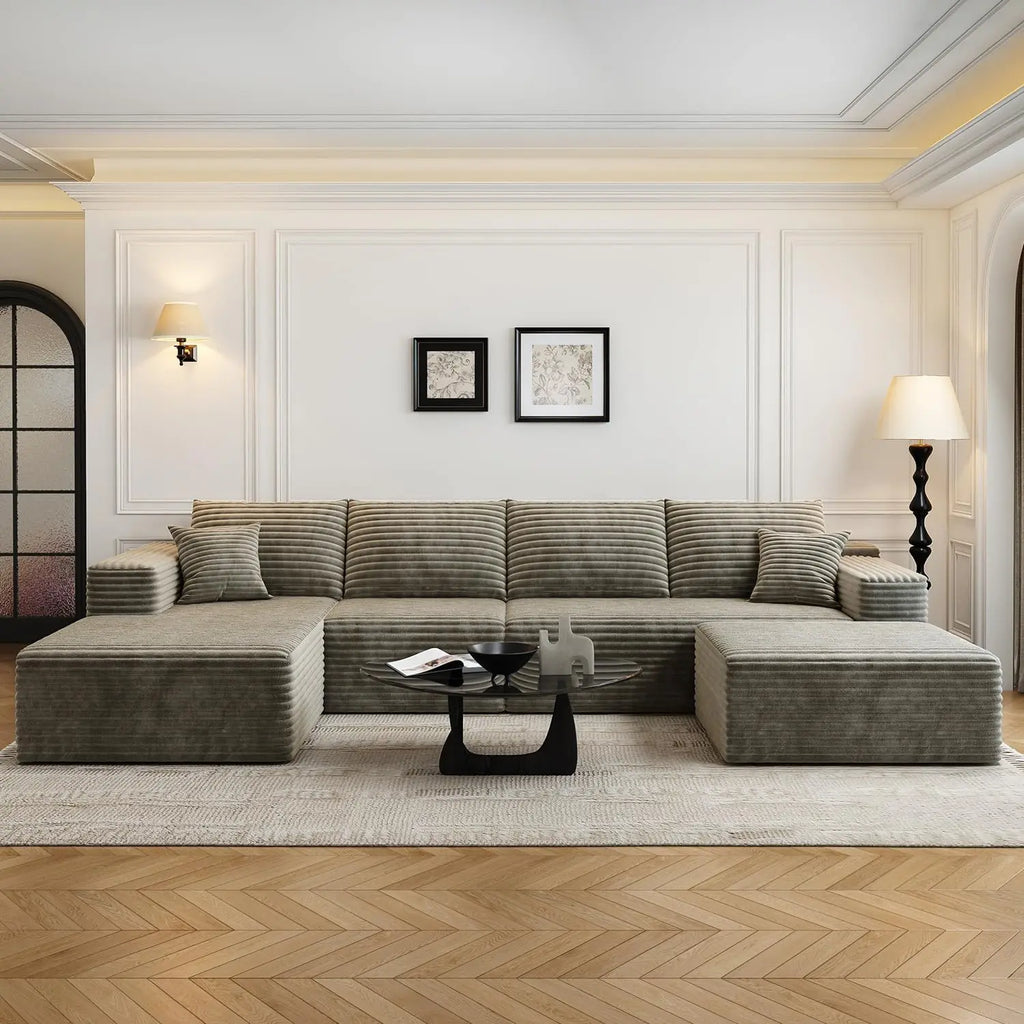 Cloud Modular Sectional Sofa Couch with L-Shape Chaise, Upholstered Couches for Living Room/ Bedroom