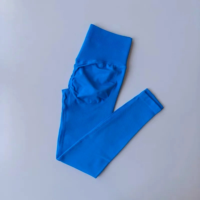 Seamless Yoga Suit Women's Beauty Back Sports Bra Lingerie Peach Buttocks Fitness High Waist Legigngs Gym Yoga Suit Pilates Set