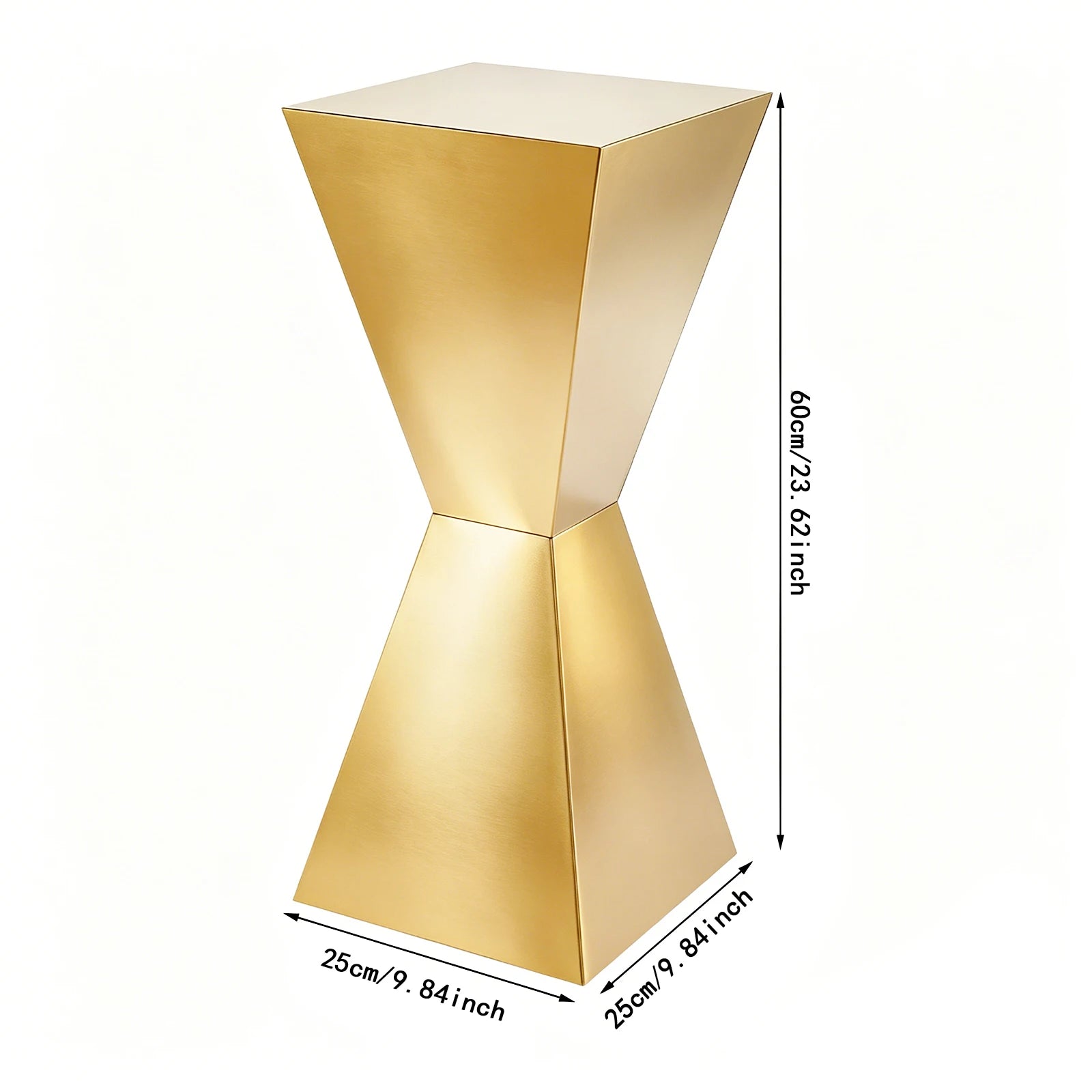 2PCS Stainless Steel Flower Stand, Gold/Silver Wedding Dessert Table Display /Stand, 25*25*60cm Freestanding Centerpiece Holder For Wedding, Birthday, Party Decor