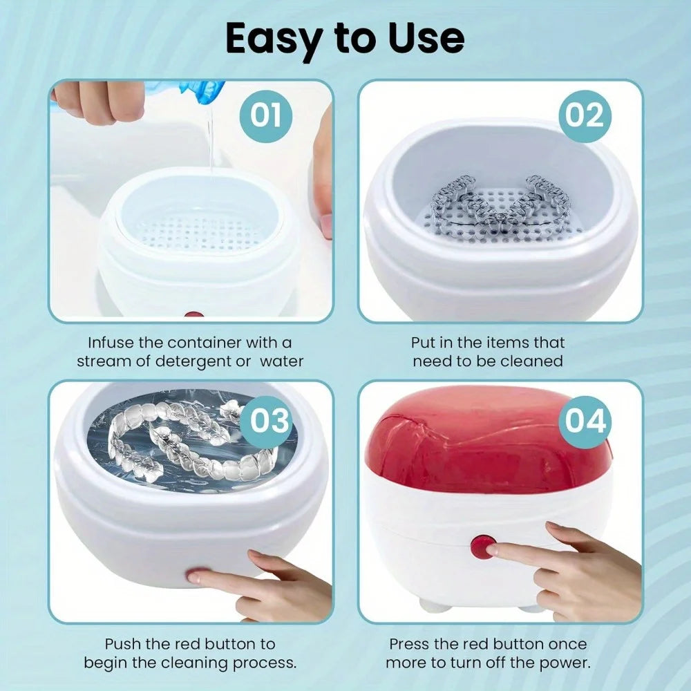 Travel - Ready Denture Cup Kit: Portable Cleaning Case for Dentures, Retainers & Mouth Guards