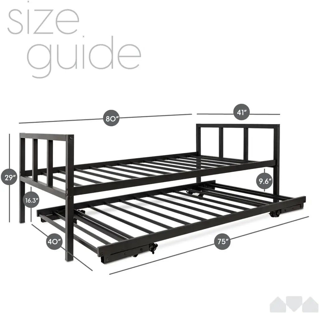 Twin Daybed and Fold- Up Trundle Set, Mattresses Sold Separately