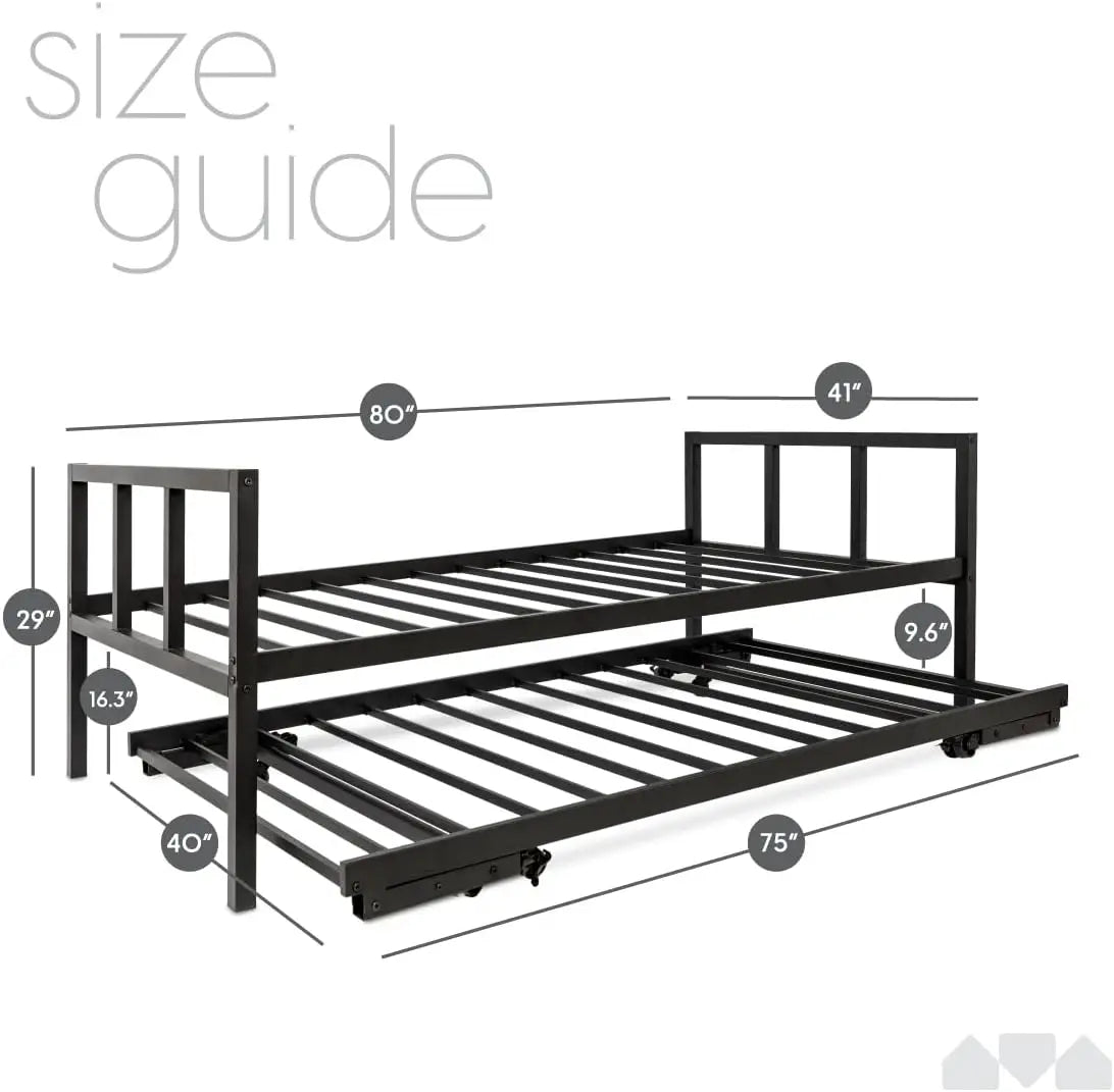 Twin Daybed and Fold- Up Trundle Set, Mattresses Sold Separately