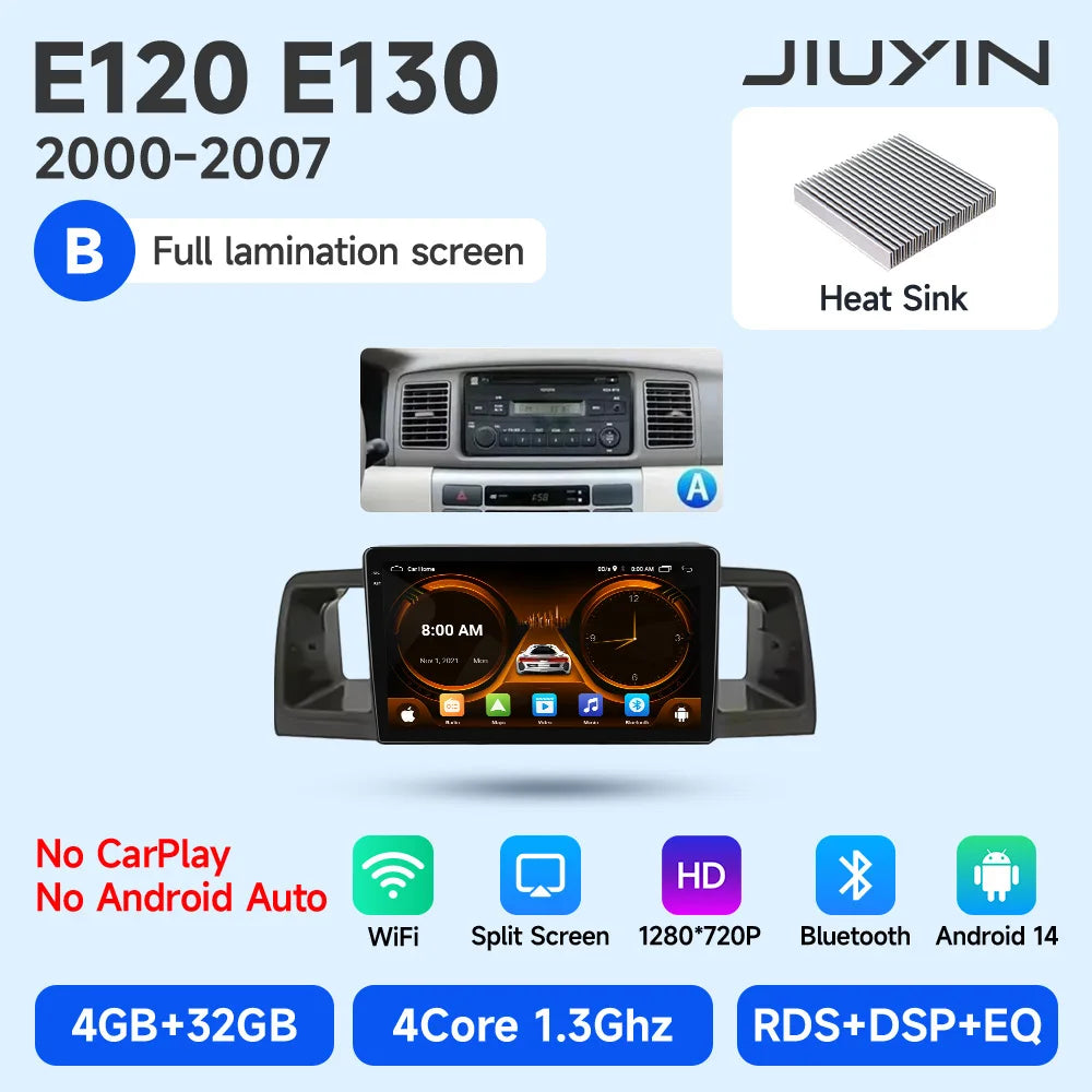 For Toyota Corolla Verso Spacio E120 2001-2007 Auto Radio Car Play WIFI Car Radio/ GPS Navigation/ Multimedia Video Stereo DSP Audio