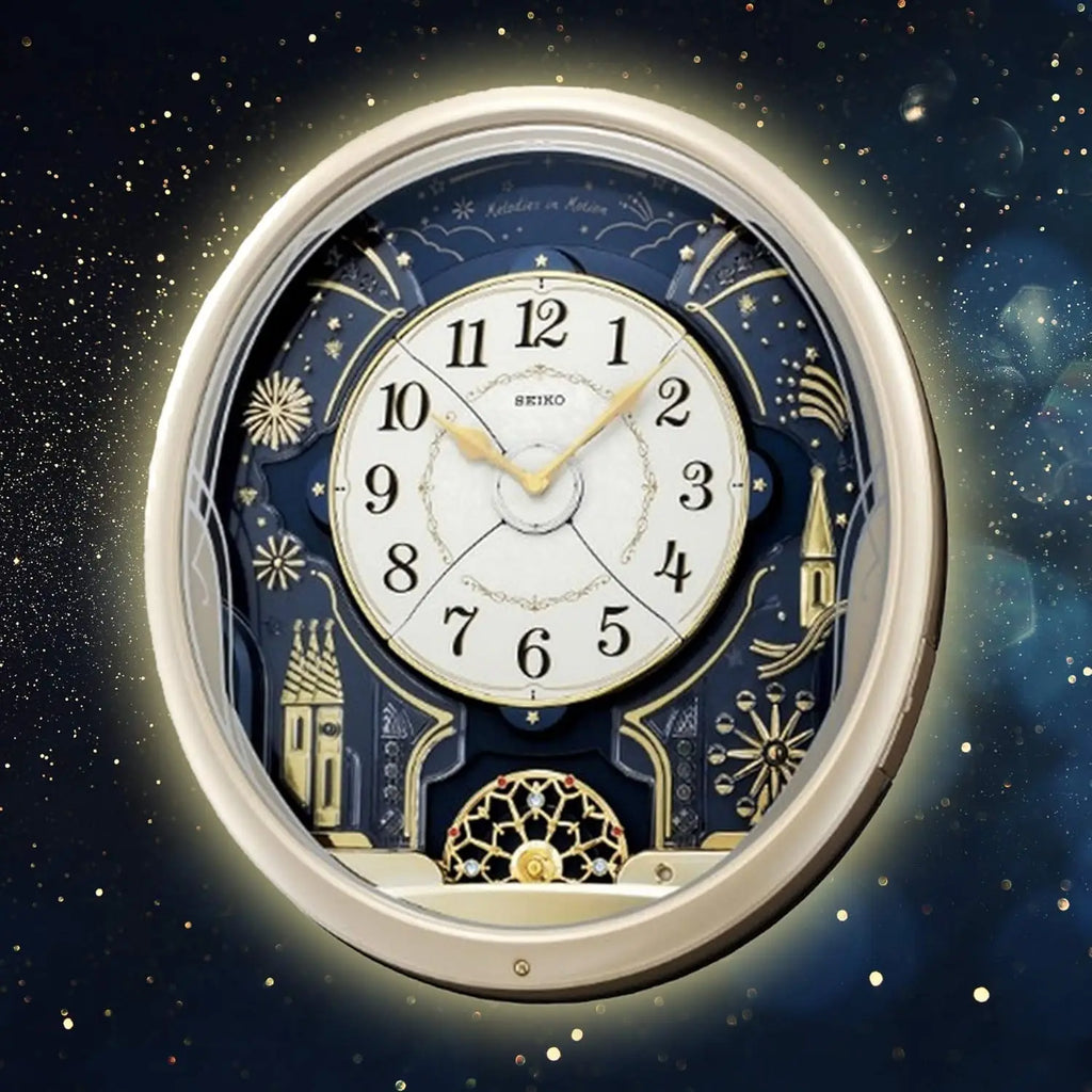 Melodies in Motion Wall Clock, Starry Night