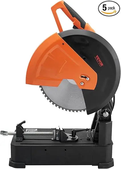 14- 355mm Blade Diameter VEVOR Chop Saw, 2800W 1200RPM Steel Cutting Machine, Adjustable 0-45° Dry Cut Chop Saw for Metal