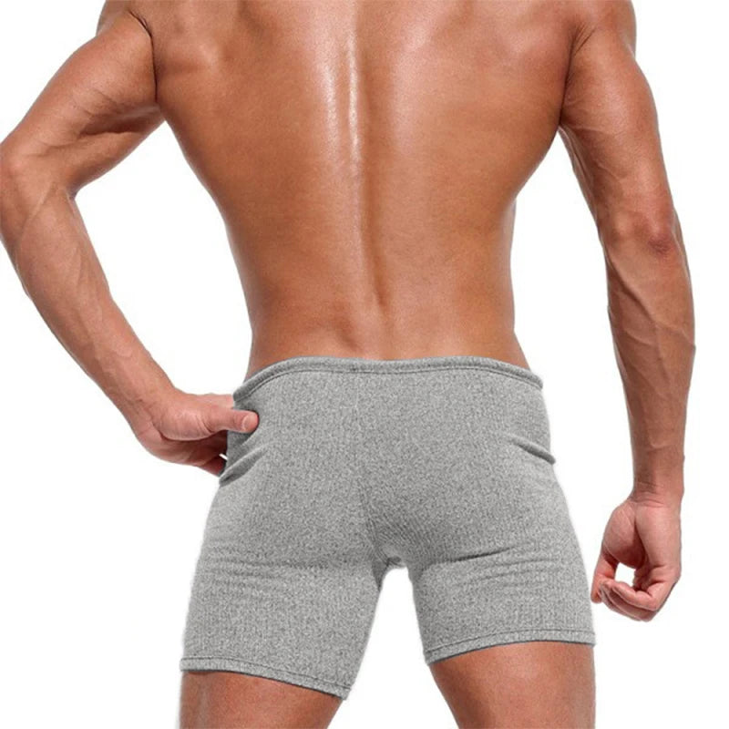 Men's Summer Solid Shorts/ Breathable High Elasticity Drawstring Pants/ Loose and Versatile Basic Style Fitness Running Shorts/ Beach Surfing Vacation Casual Swimsuit