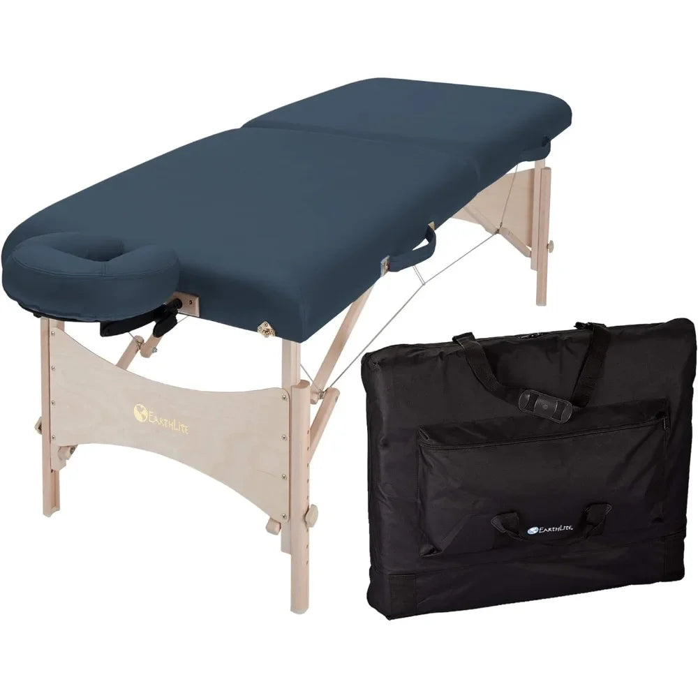 EARTHLITE Portable Massage Table HARMONY DX – Foldable Physiotherapy/Treatment/Stretching Table, Eco-Friendly Design, Hard Maple