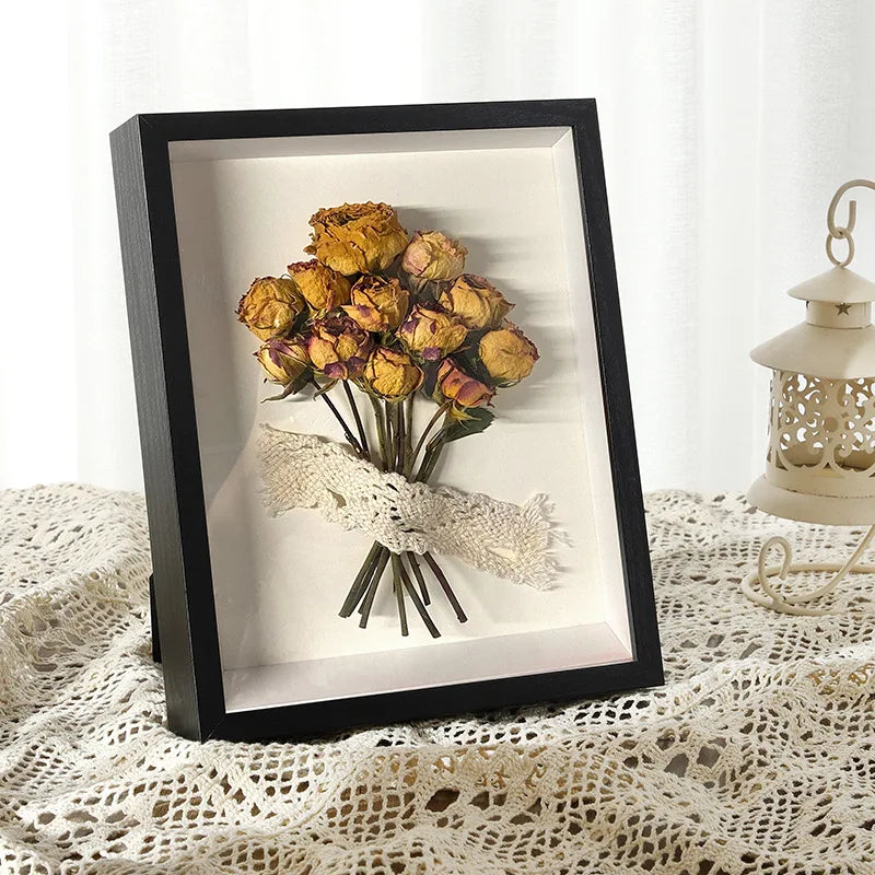 Shadow Box Depth 3cm Wooden Photo Frame for Displaying Three-Dimensional Works/ Nordic DIY Wood Picture Frame/ Photo Decor