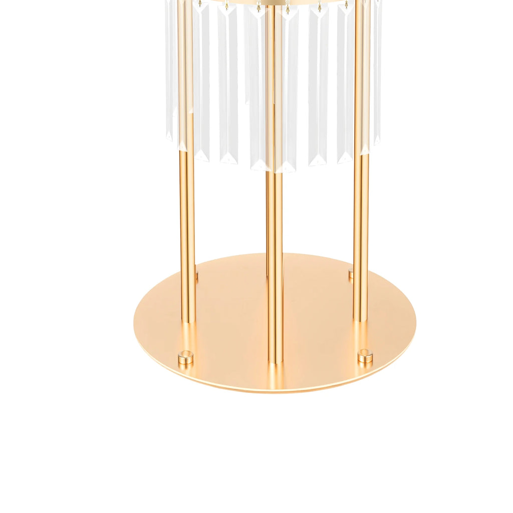 3 Tiers Crystal Wedding Flower Stand 50*90cm,Centerpieces Vases with Clear Crystal Pendants,for Wedding Events/Birthday Party/ Home Decor