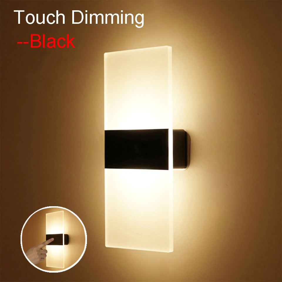USB Recharge Wall Lamp/ Touch Motion/ Sensor Switch/ Indoor Acrylic Night/ Lights Bedroom/ Bedside/ Wall Sconce/ Nordic LED Wall Light