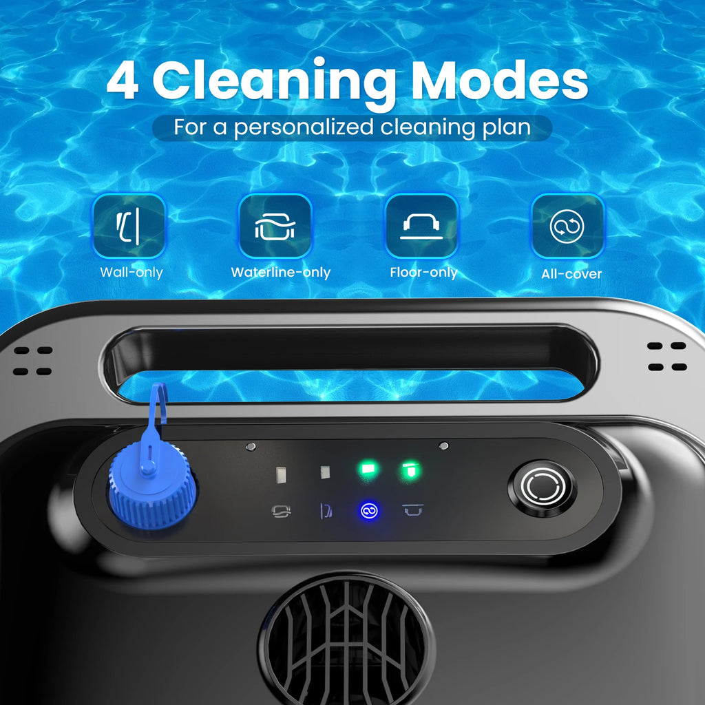 2026 Upgraded Y50S Robot Swimming Pool Cleaner 130Mins Runtime Self-Parking Powerful Cordless Floor Wall Auto Cleaning