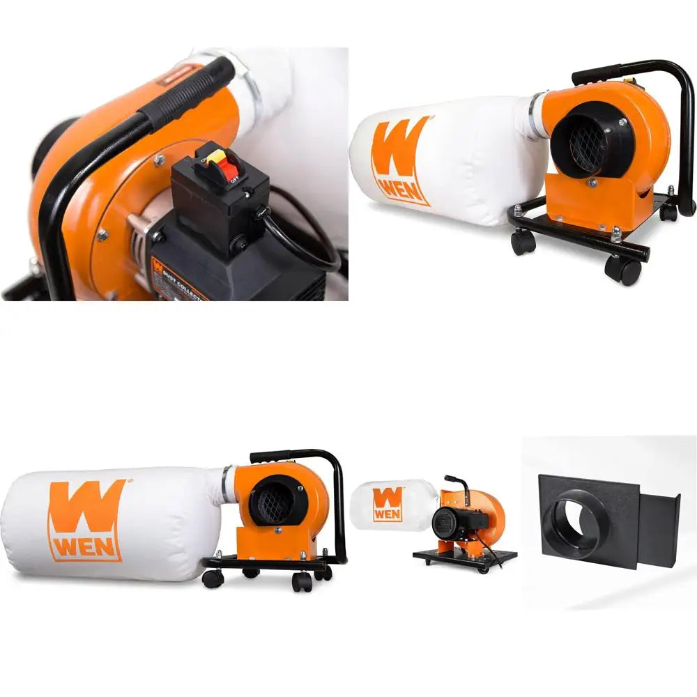 Woodworking Dust Collector with 5.7-Amp Motor, 12-Gallon Bag, Mobile Base, and Wall Mount Option (DC3401)