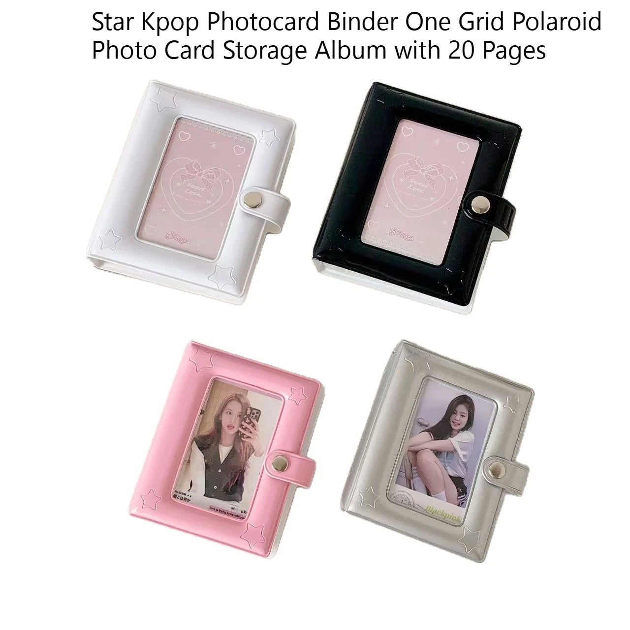 3 Inch Photo Album Collector Book/ Stars/Photocard Holder/ Card Holder/ Sweet Square Hollow/ Album Cards Binder
