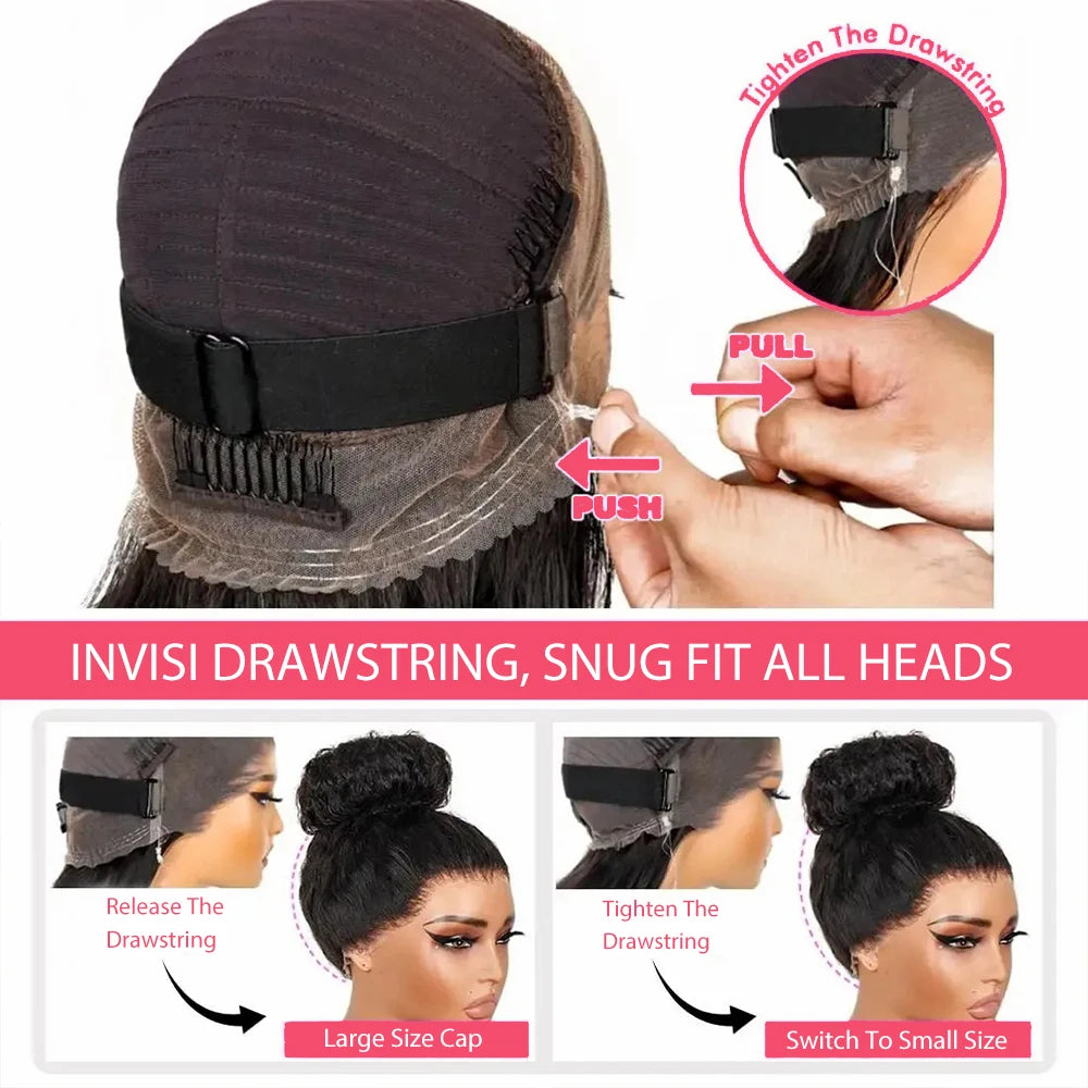 360 HD Full Lace Front Wigs Curly Wig Real Human Hair Pre Plucked Deep Wave Invisible Strap Glueless Wig Water Wave Lace Frontal