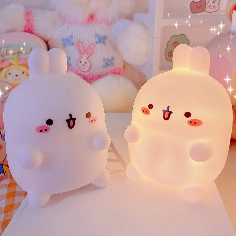 Rabbit Night Light/ Bedhead/ Bedroom LED Small Table Light/ Non Plug In/ Floor Stand/ Creative Atmosphere Night Light Decoration