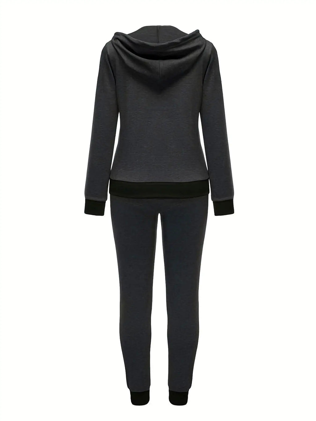 Plus Size Women's Fashionable Casual Hooded Top Set