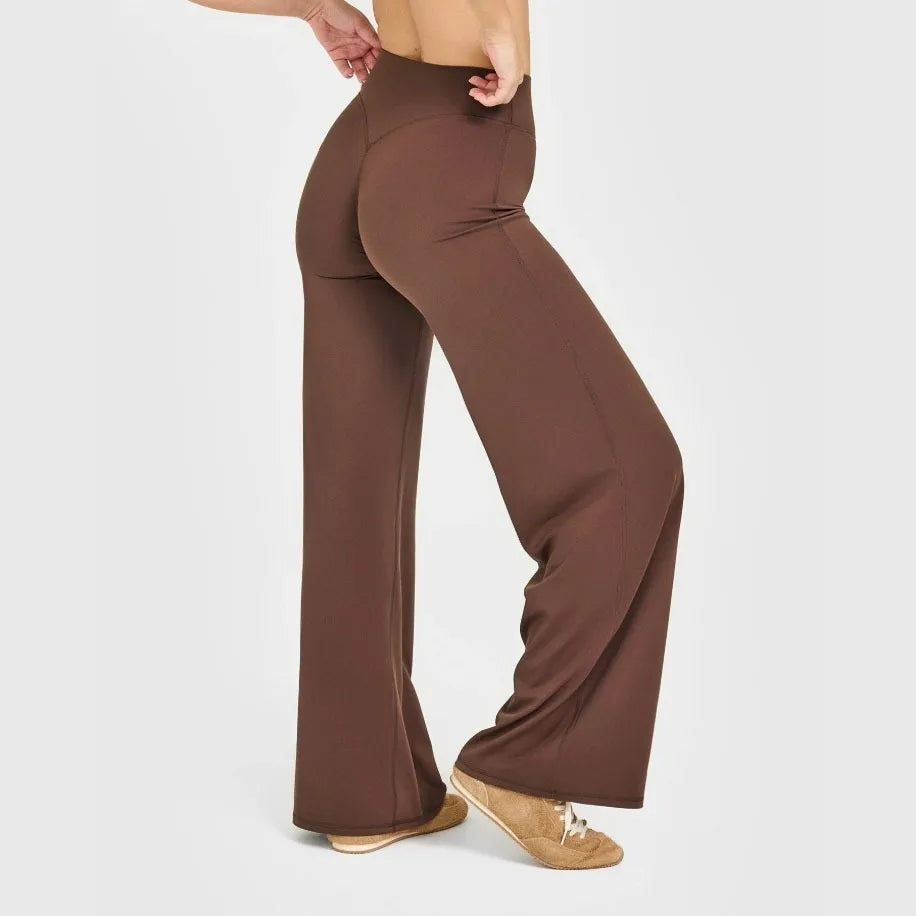 NCLAGEN Yoga Pants GYM Naked Feel Straight-Leg Pants Ultra Soft Butter Fabric Women's Mid-Waist Pilates Running Sport Trousers