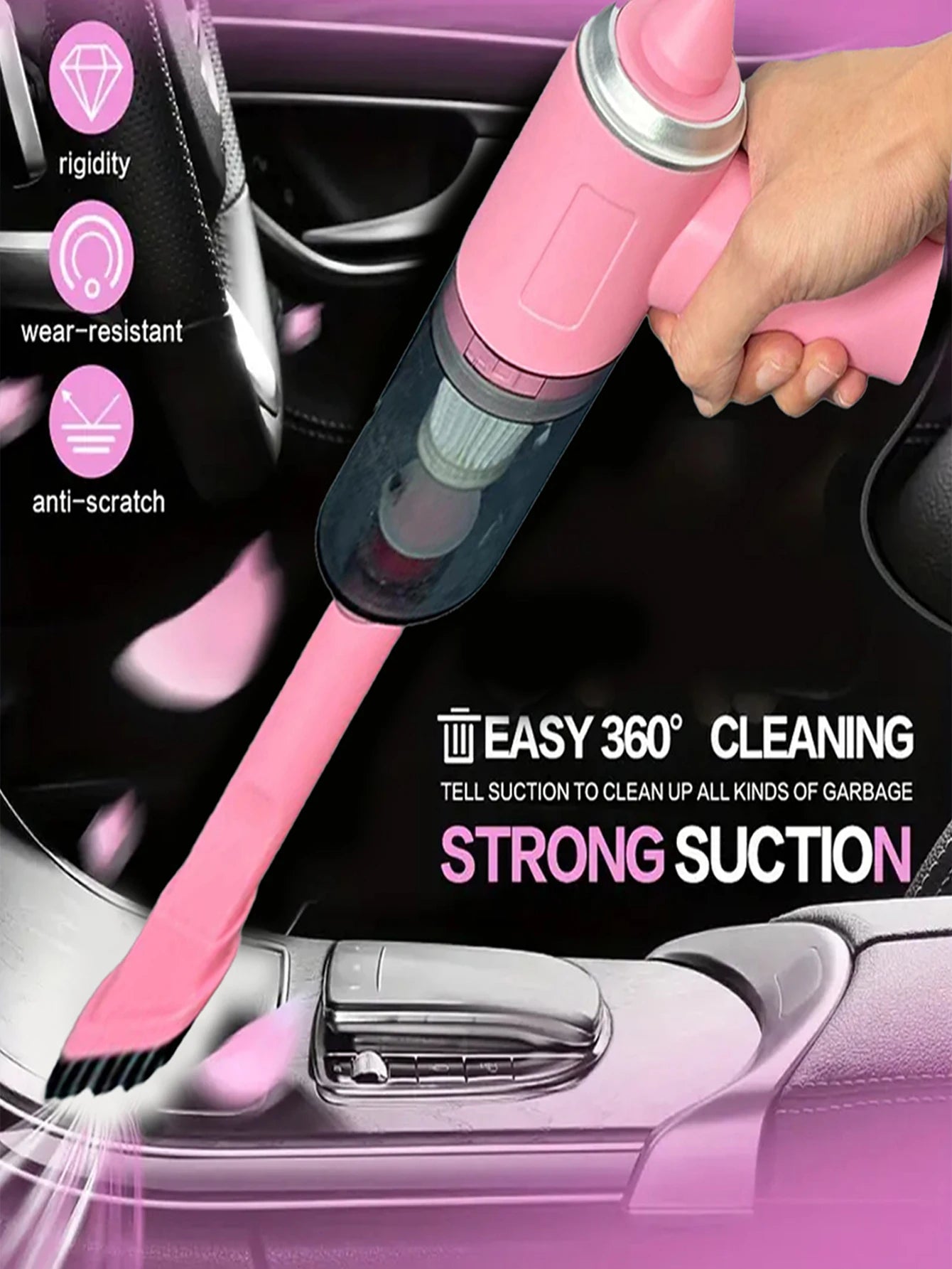 Wireless Hand Held Vehicle Vacuum/ Mini Vacuum Cleaner Super Suction Power/ Can Be Used for Car and Home Cleaning