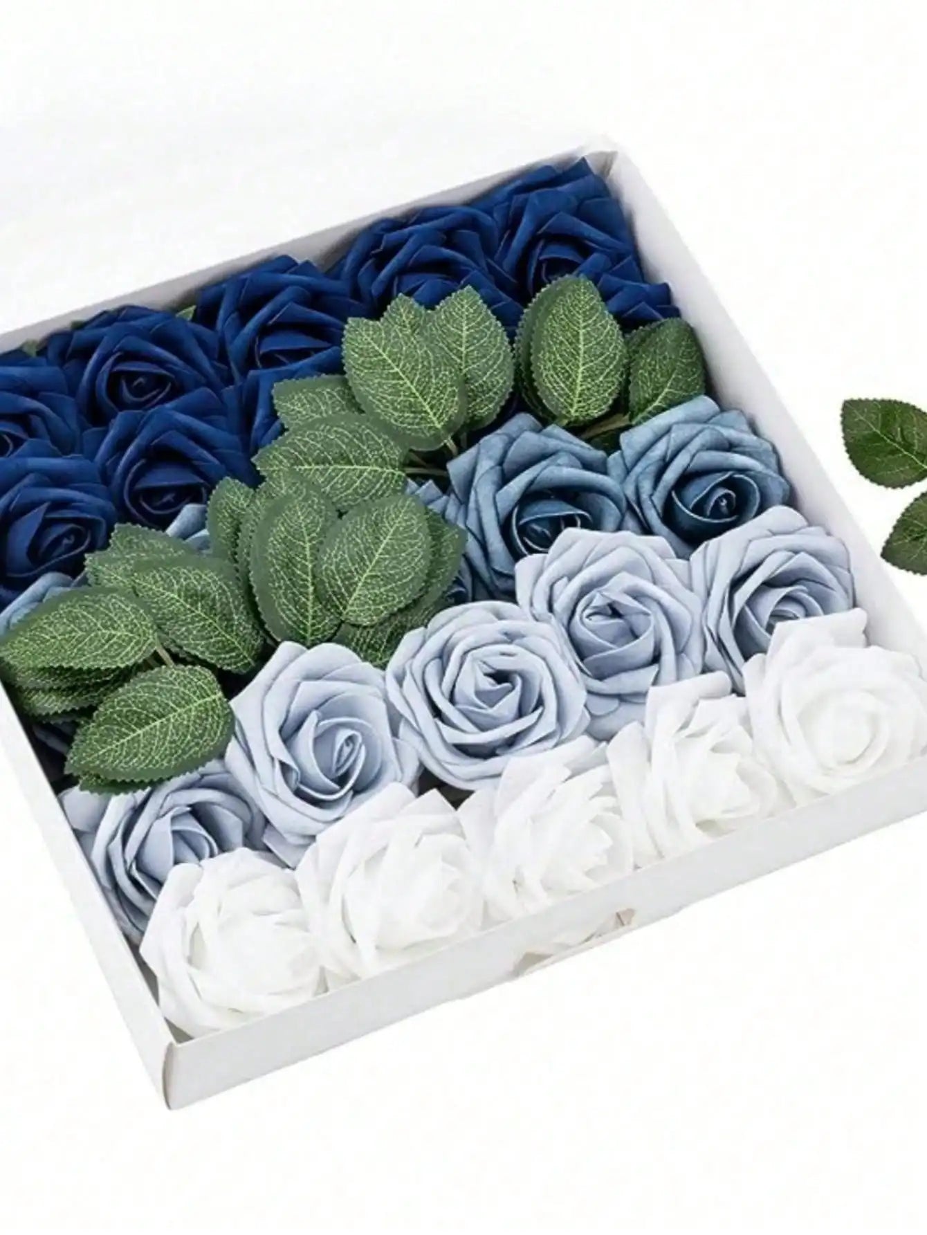 25pcs/Set Artificial Foam Rose Flowers/ Realistic Fake Roses/ Stem For DIY Wedding Bouquets /Centerpieces Bridal Shower/ Party/ Home Decorations